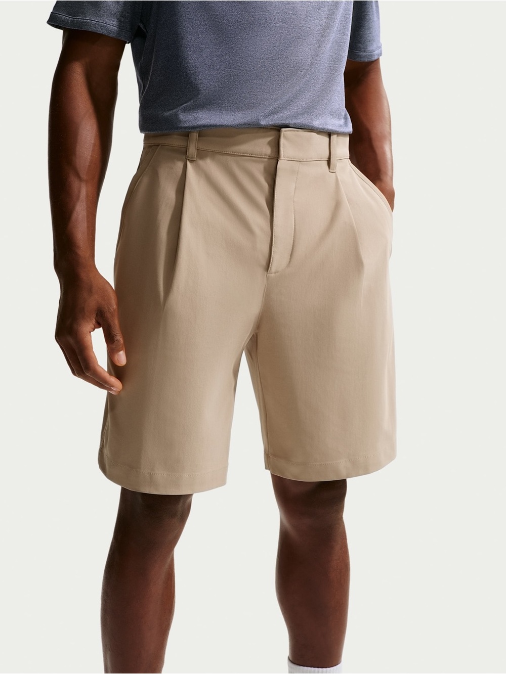 Nike Par Mens Dri Fit Golf Shorts Tan Brown Khaki Size 33